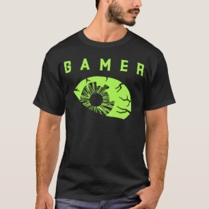 Gaming-Shirt Kinder Jugendliche Gamer-Auge Grafik- T-Shirt