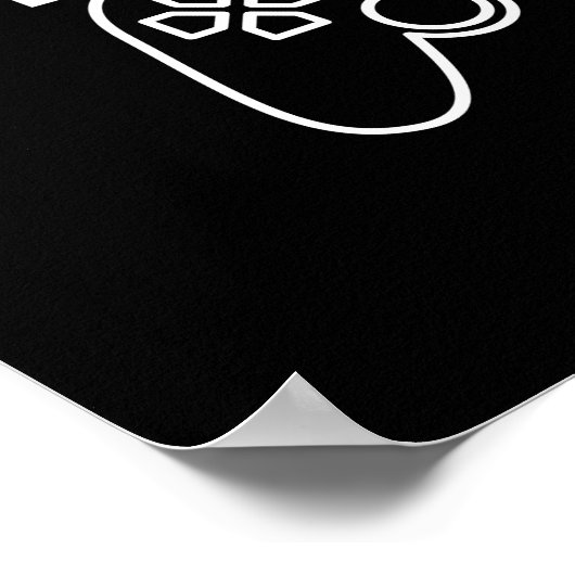 Gaming Staat von Videospielen Geek und Nerd Poster (Ecke)