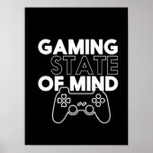 Gaming Staat von Videospielen Geek und Nerd Poster (Vorne)