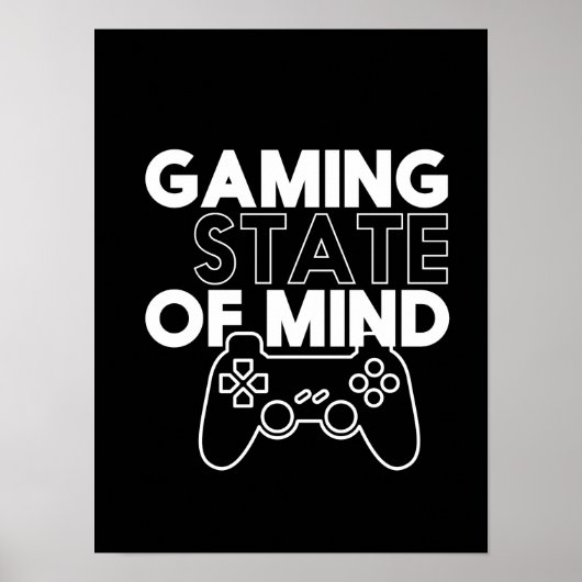 Gaming Staat von Videospielen Geek und Nerd Poster (Vorne)