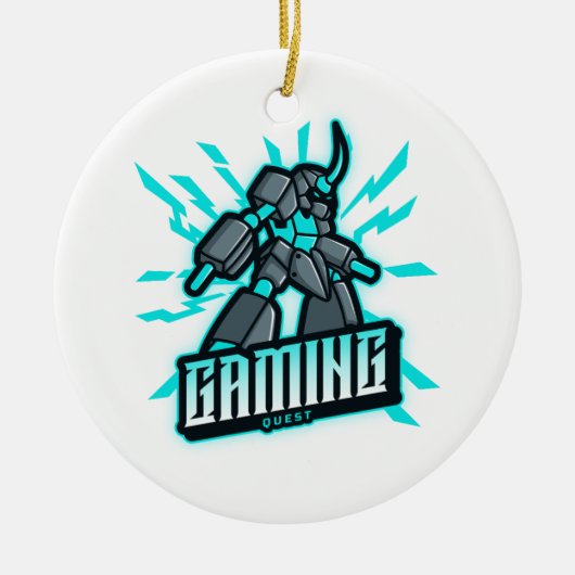 Gaming-Streit Keramik Ornament (Vorne)