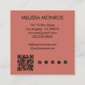 Gaming Sun Niedlich Charming Social Media QR-Code Quadratische Visitenkarte (Rückseite)