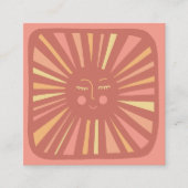 Gaming Sun Niedlich Charming Social Media QR-Code Quadratische Visitenkarte (Vorderseite)