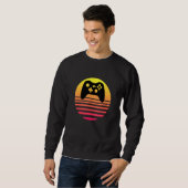 Gaming Sunset Joystick Novelty Vintag Retro Class Sweatshirt (Vorne ganz)