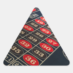 Gaming Table Roulette Las Vegas Dreieckiger Aufkleber