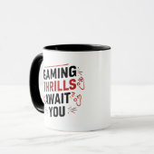 Gaming Thrills erwarten Sie, Gamer-Tasse Tasse (Vorderseite Links)