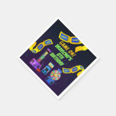 Gaming- und Arcade-Geburtstag Serviette (Ecke)