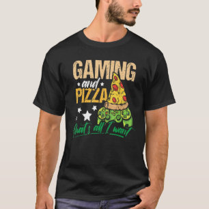 Gaming und Pizza Das ist alles, was ich Woll Funny T-Shirt