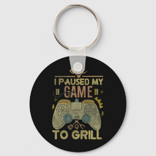 Gaming und Rauchen habe ich mein Spiel zum Grill-G Schlüsselanhänger