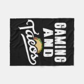 Gaming und Tacos Retro Video Game Player Taco Fan Fleecedecke (Vorderseite (Horizontal))