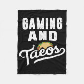 Gaming und Tacos Retro Video Game Player Taco Fan Fleecedecke (Vorderseite)