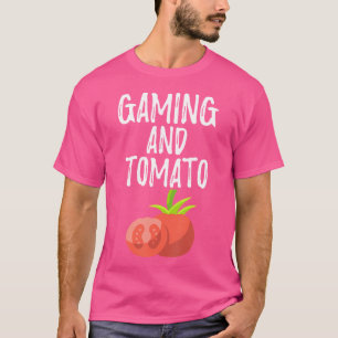 Gaming und Tomate für Gamer und Gartenliebhaber T-Shirt