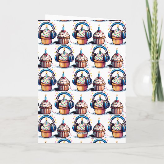 Gaming Vibes Personalisiert Geburtstag Karte (Rückseite)