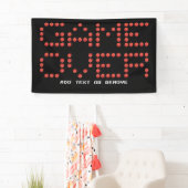 Gaming Video Game Over Lettering Gamer D20 Dice Banner (Insitu)