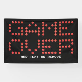 Gaming Video Game Over Lettering Gamer D20 Dice Banner