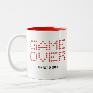 Gaming Video Game Over Lettering Gamer D20 Dice Zweifarbige Tasse