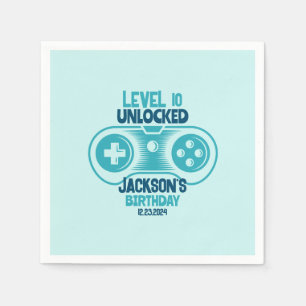 Gaming Video Game Theme Gamer Boy Geburtstagsparty Serviette