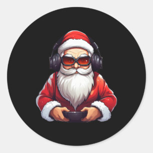 Gaming Video Gamer Game Controller Weihnachten Paj Runder Aufkleber