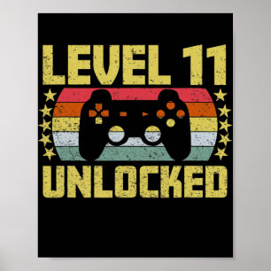 Gaming Vintag 11. Geburtstagsgeschenk 11-jähriger  Poster