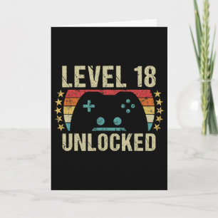 Gaming Vintag 18. Geburtstagsgeschenk 18 Jahre alt Karte
