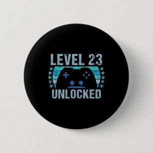 Gaming Vintag 23. Geburtstagsgeschenk 23 Jahre alt Button