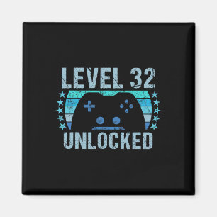 Gaming Vintag 32. Geburtstag Geschenk 32 Jahre alt Magnet