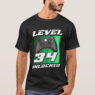 Gaming Vintag 34. Geburtstagsgeschenk 34 Jahre alt T-Shirt