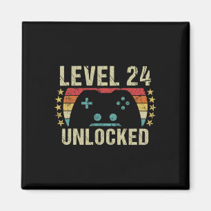 Gaming Vintage 24. Geburtstagsgeschenk 24 Jahre al Magnet