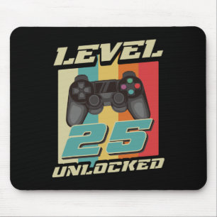 Gaming Vintage 25. Geburtstagsgeschenk 25 Jahre al Mousepad