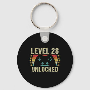 Gaming Vintage 28. Geburtstagsgeschenk 28 Jahre al Schlüsselanhänger