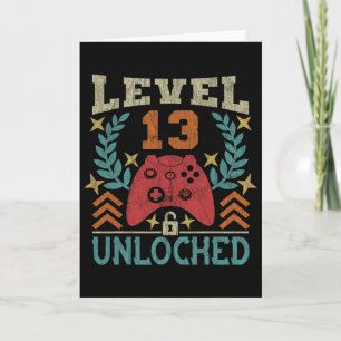 Gaming-Vintage-Geschenk zum 13. Geburtstag, 13-jäh Karte