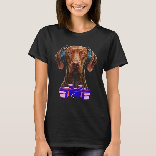 Gaming Vizsla Dog Player Animal Video Gamer  Men K T-Shirt (Vorderseite)