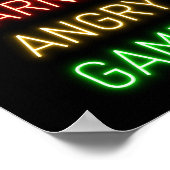 Gaming Warning Angry Gamer Poster (Ecke)