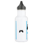 Gaming-Wasserflasche. Edelstahlflasche (Links)