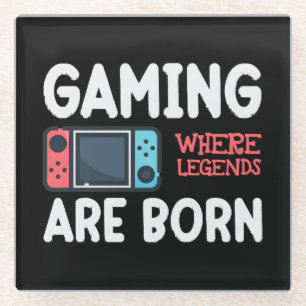 Gaming, wo Legenden geboren werden Glasuntersetzer