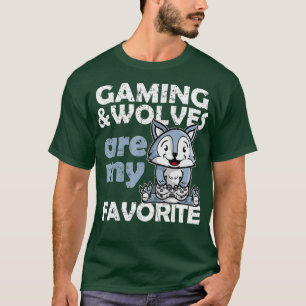 Gaming Wolf Favorite Gamer T-Shirt T for Boys