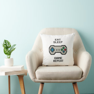 Gaming-Wurfkissen – Pixel-Art-Gamer-Zimmerdeko Kissen