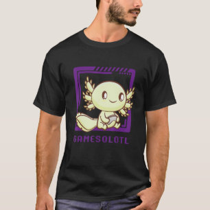 Gaming Yellow Axolotl Pet Ambystoma Mexicanum Walk T-Shirt