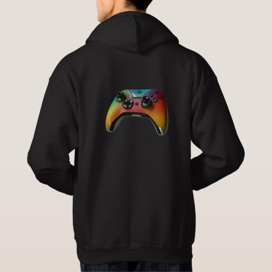 Gaming Zen Black Hooded Swatshirt Men Hoodie (Rückseite)