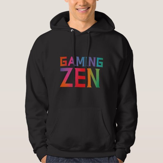 Gaming Zen Black Hooded Swatshirt Men Hoodie (Vorderseite)