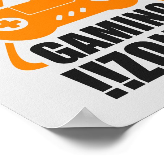 Gaming Zone Personalisiert Poster (Ecke)