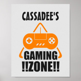 Gaming Zone Personalisiert Poster