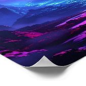 Gaming Zone Vibrannt Neon Colors Poster (Ecke)
