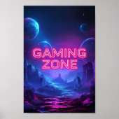Gaming Zone Vibrannt Neon Colors Poster (Vorne)