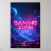 Gaming Zone Vibrannt Neon Colors Poster (Vorne)