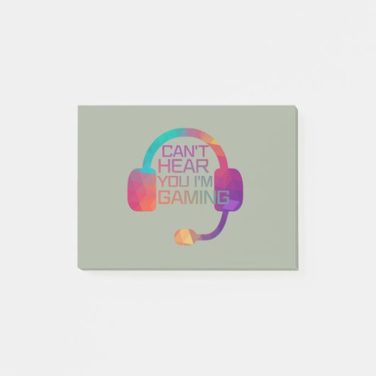 GamingEarphones für Gamer Post-it Klebezettel (Vorderseite)