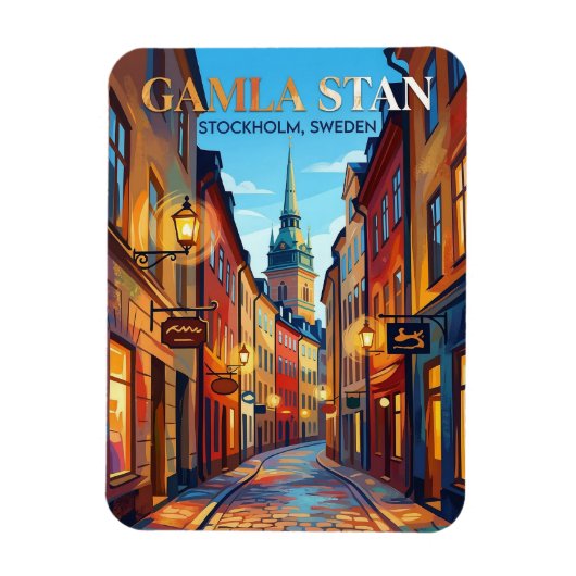 Gamla Stan Schweden Magnet (Vertikal)