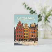 Gamla Stan Schweden Postkarte (Stehend Vorderseite)