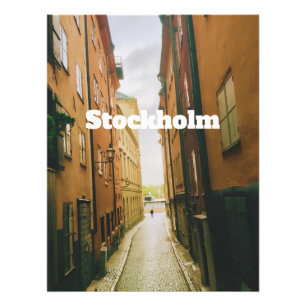Gamla Stan, Stockholm Andenken, Retro Europa  Fotodruck