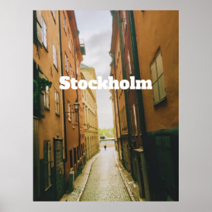 Gamla Stan, Stockholm Andenken, Retro Europa  Poster